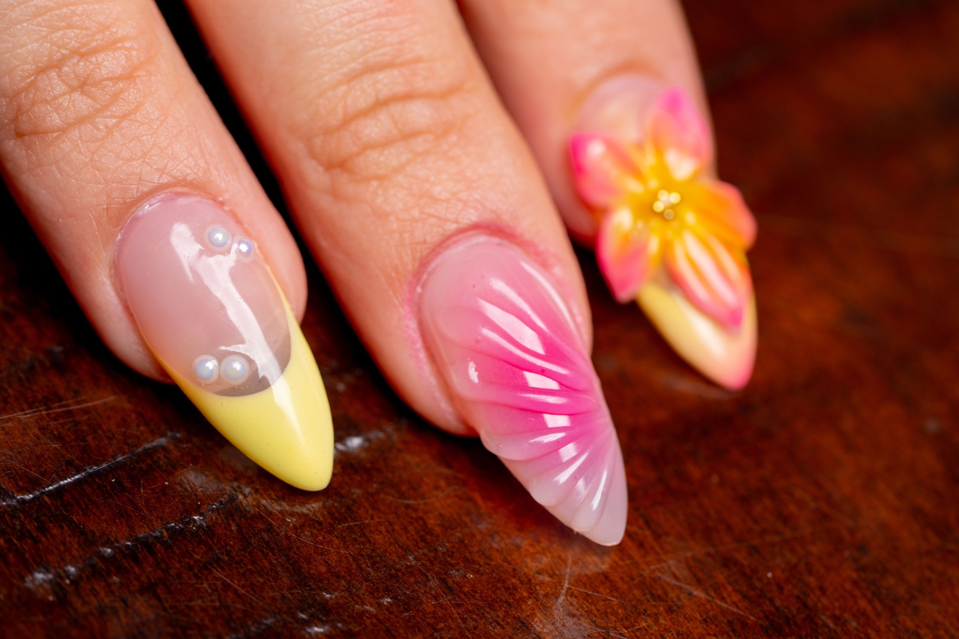 Amazing nail designs shot with macro lens